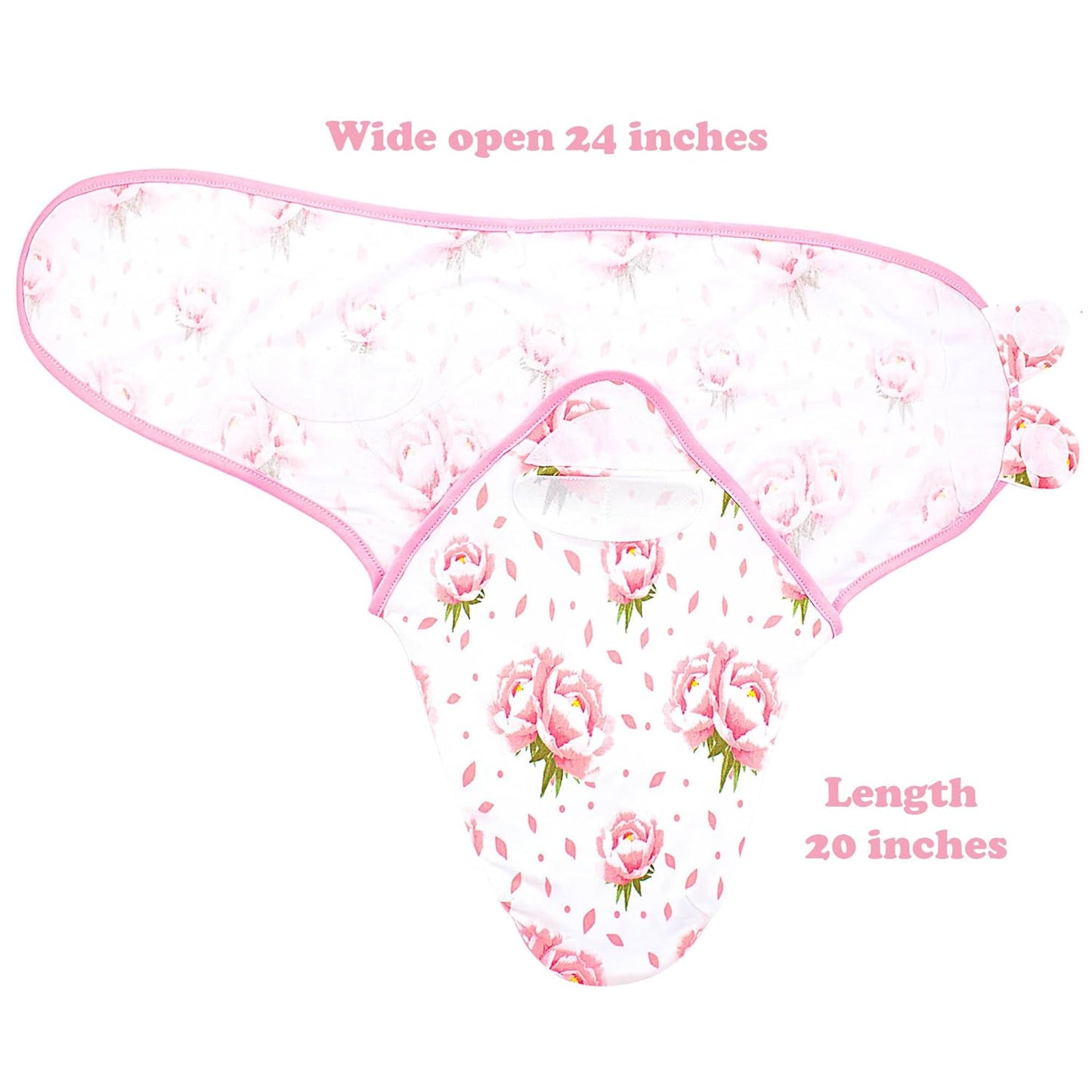 Baby Swaddle Blanket Wrap, 3-Pack Preemie Swaddle, Baby Swaddles, Premature Size Swaddles up to 7 Pounds, Pink Floral