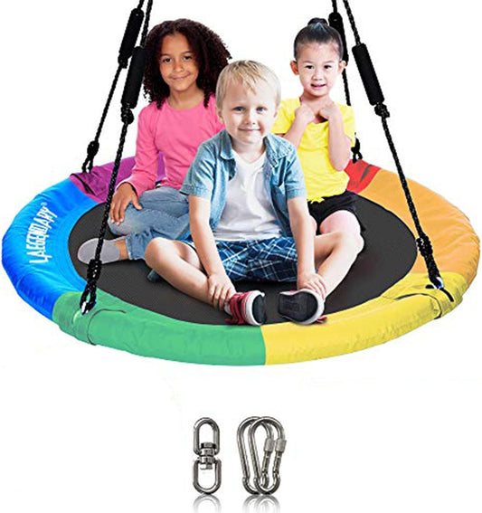 "Ultimate Fun for All Ages: 40 Inch Saucer Swing - Perfect Outdoor Swing for Kids and Adults!"