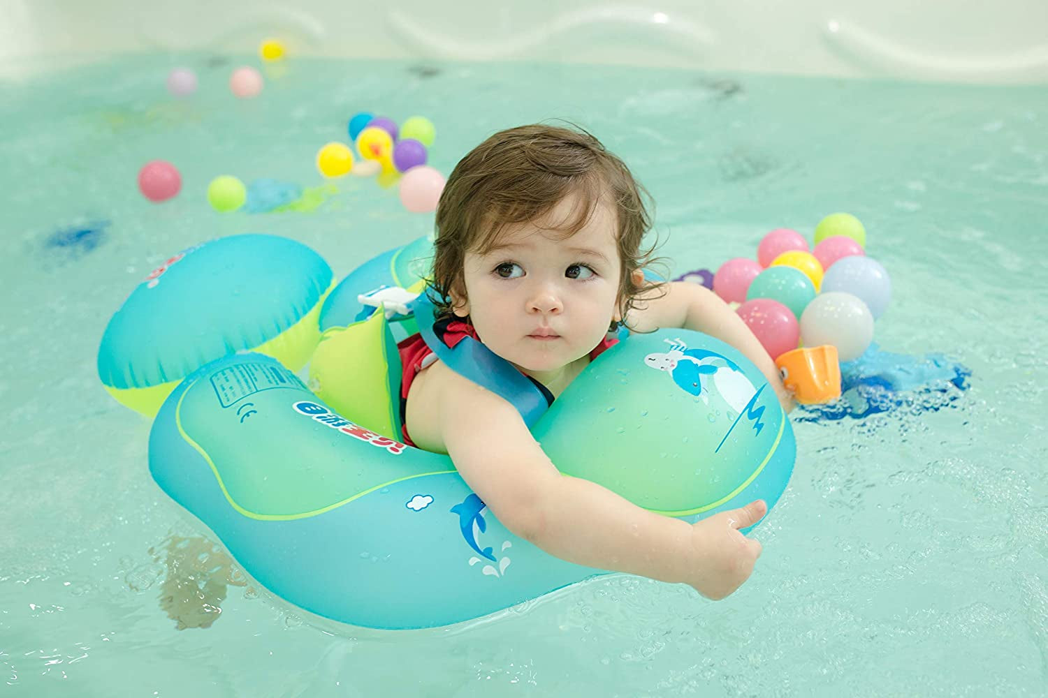 Anti-Slip Baby Swimming Float Ring for Pool, Toddler Floaties Accessories for the Age of 3 Months-6 Years