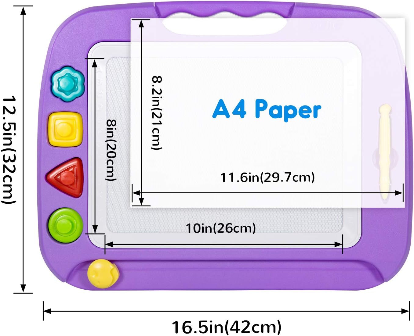 "Magic Sketch Pad for Kids - Unleash Their Creativity with the Large Magnetic Drawing Board in Vibrant Purple!"