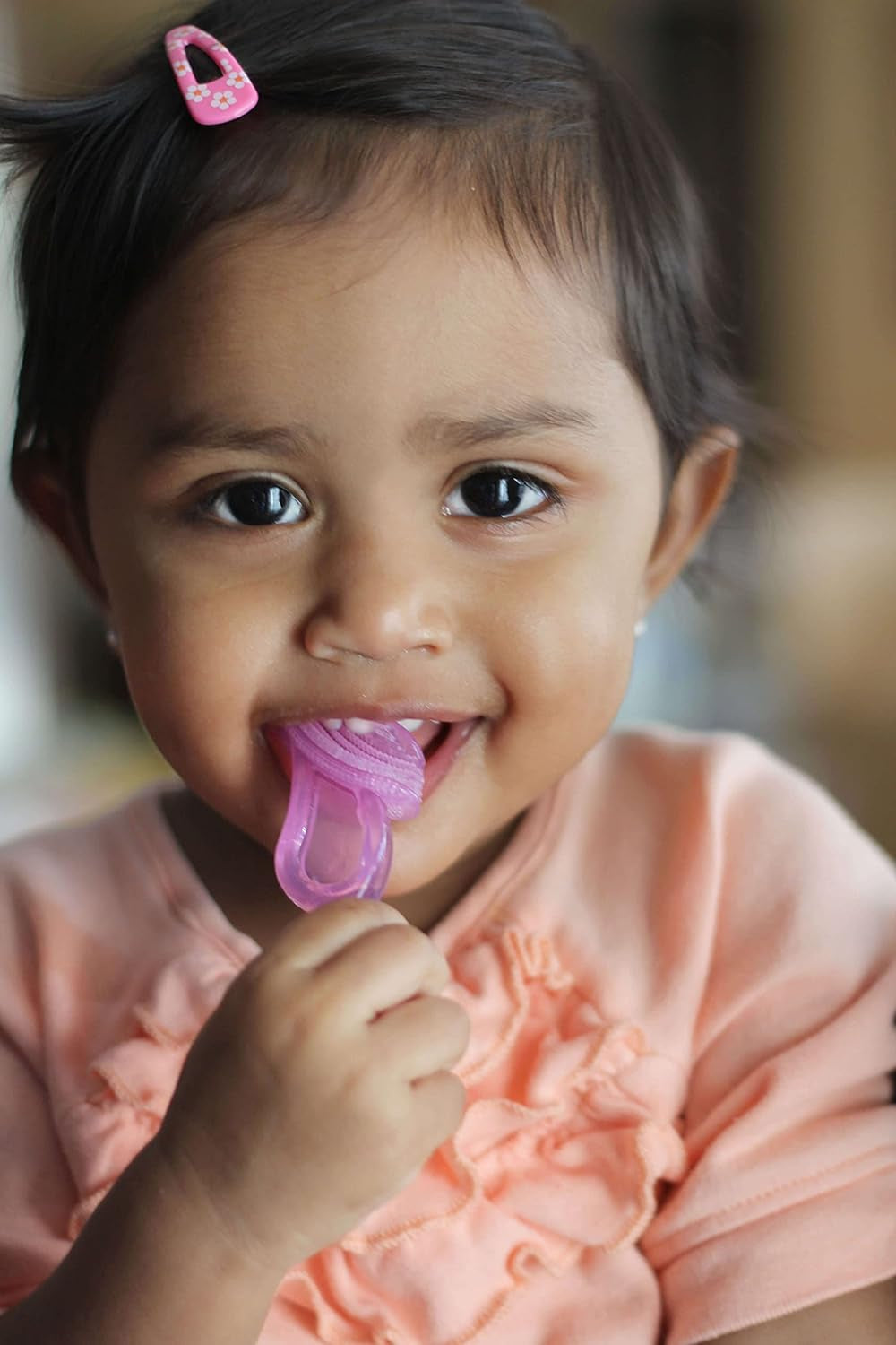 "Baby'S 1St Toothbrush - Gentle Silicone Brush for Babies and Toddlers, Essential Oral Care for Infants, Blue, 4 Months and Up"